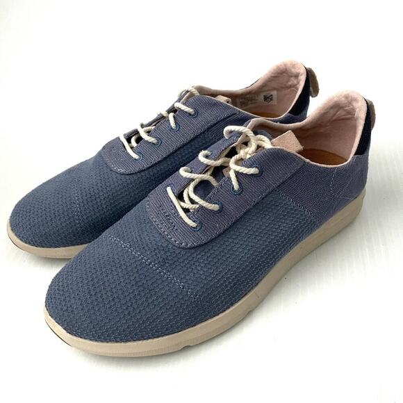 Tom’s Cabrillo casual sneaker lace up shoes blue size 8 - Picture 1 of 10